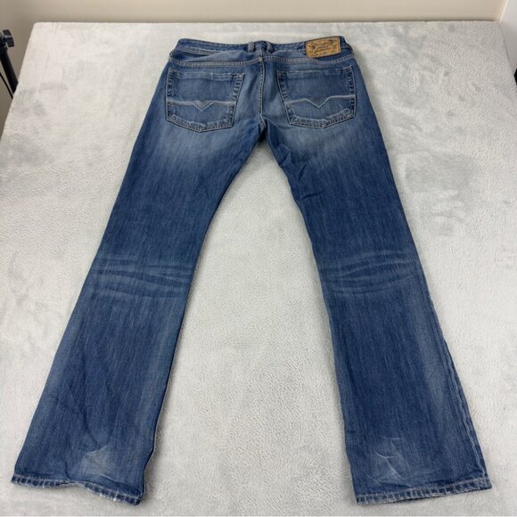 Diesel Men's Size 31x32 Zatiny Button Fly Flared Denim Jeans Made in Tunisia - Picture 6 of 12